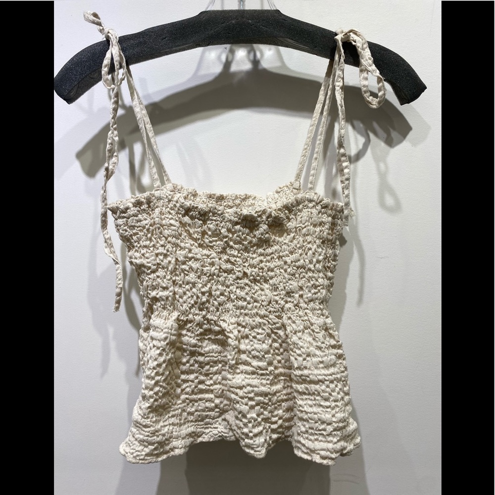 Crinkle smocked summer top